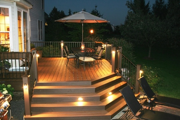 patio landscaping ideas outdoor deck lights