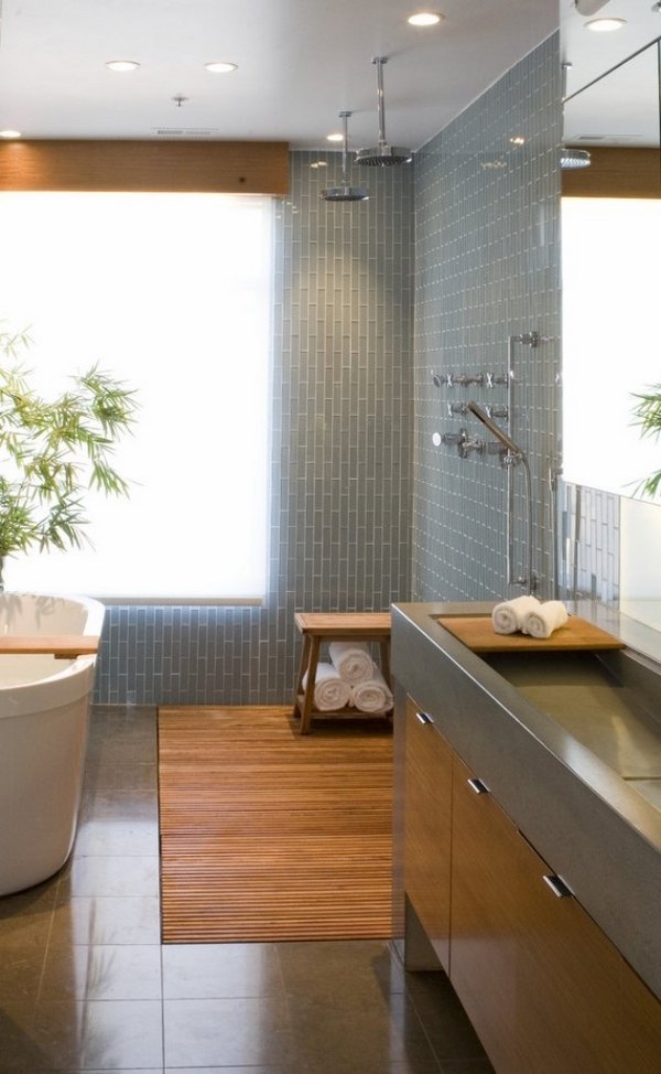 Japanese bathroom design - the exotic beauty of minimalism