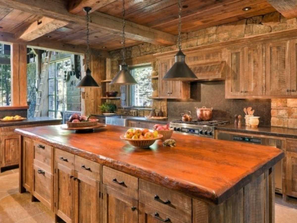 Rustic furniture in the kitchen – a romantic and cozy interior