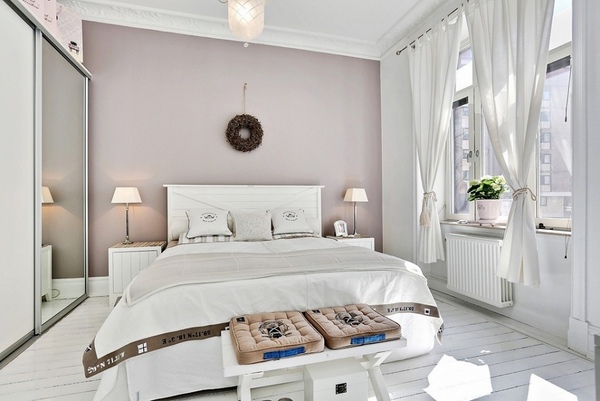 scandinavian bedroom design white bedroom accent wall 