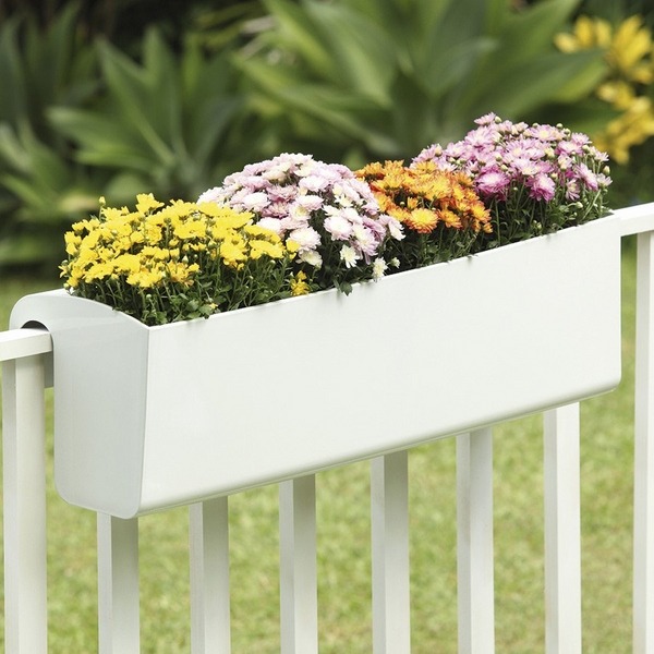 self watering railing planter planter boxes ideas