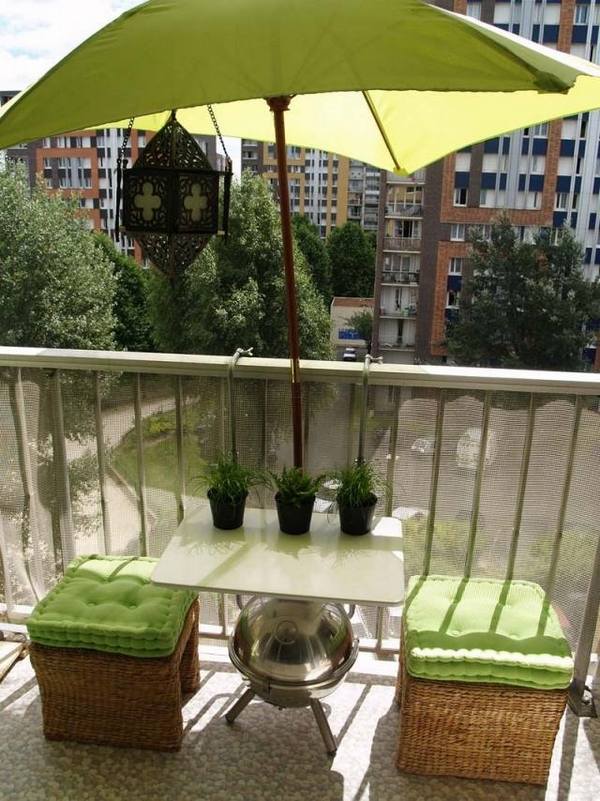 small balcony ideas furniture lantern small rattan stools table