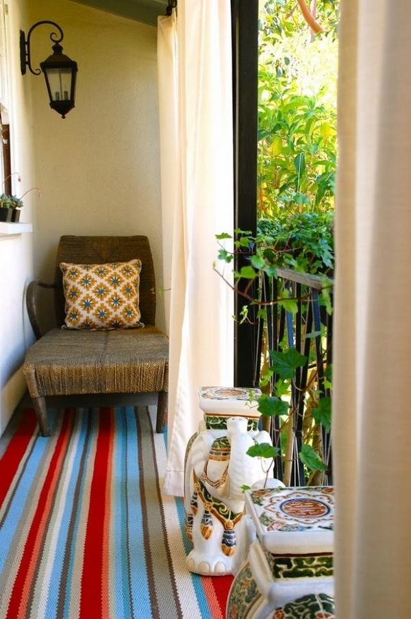  balcony ideas decoration tips chair carpet ivy wall sconce