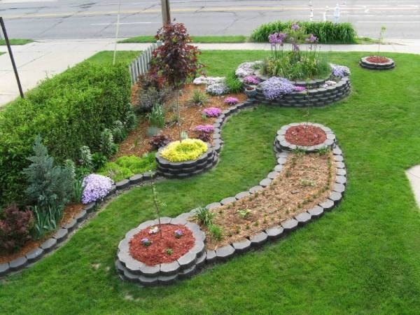small front yard landscape ideas interesting flower beds lawn