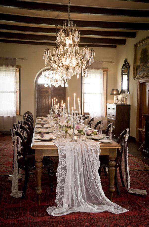 wedding table runners lace table runners chic wedding table decoration ideas