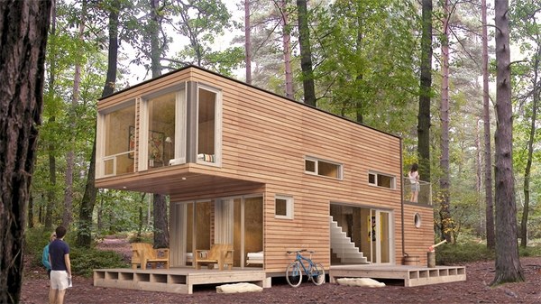 DIY house ideas contemporary architecture recycled wood
