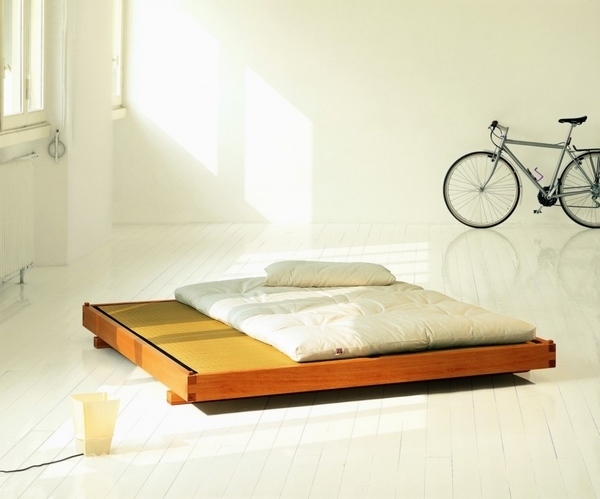 Japanese insired bedroom furniture wooden frame futon mattress