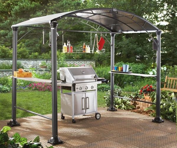 backyard ideas portable outdoor grill shelves