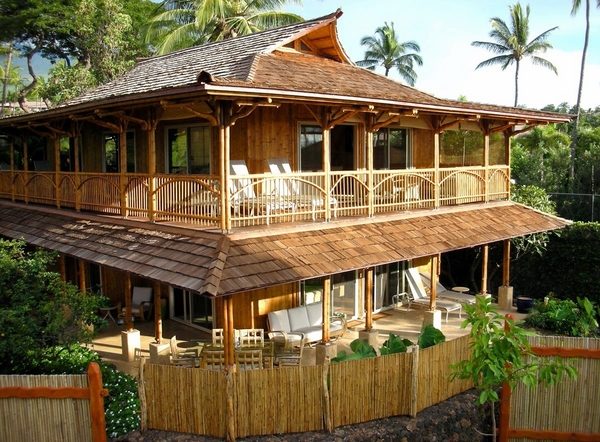 Bamboo house design ideas  eco friendly building materials