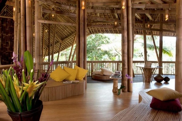  design interior living area bamboo furniture