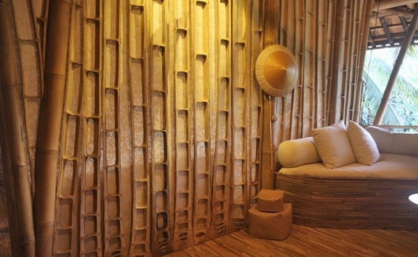 bamboo walls contemporary home interior ideas