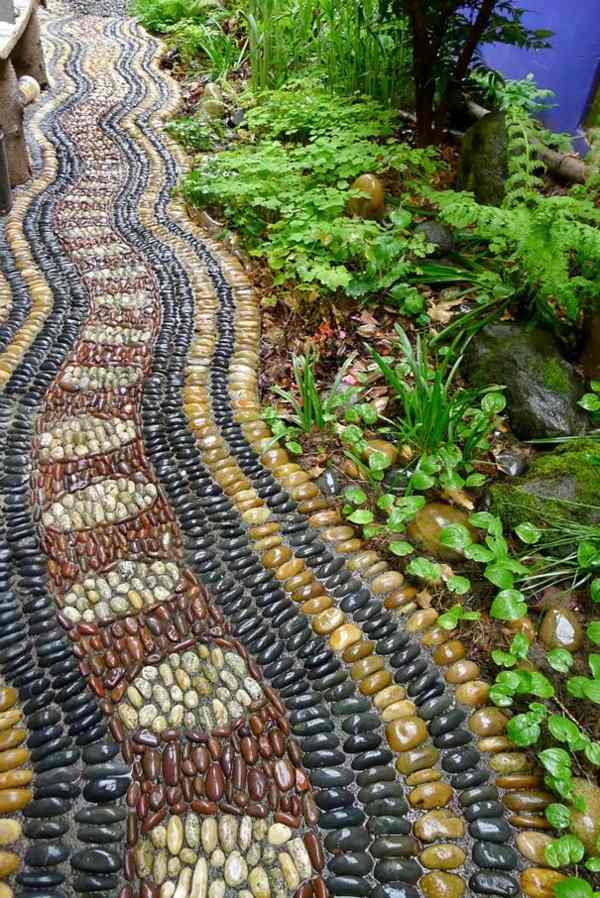 beautiful-garden-ideas-pebble-path-design-garden-decor-ideas