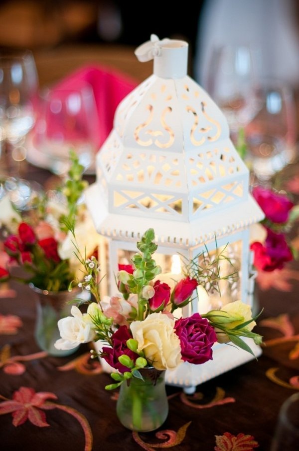 beautiful table centerpieces white lantern fresh flowers