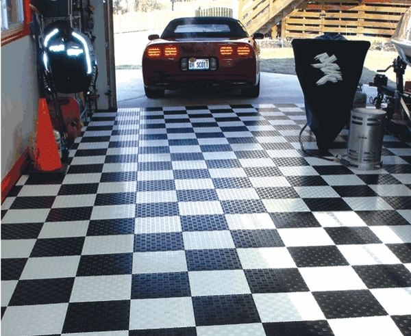 best garage floor ideas motofloor black white