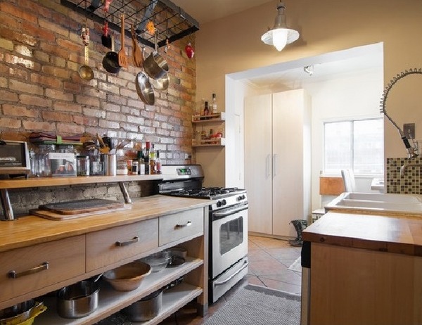 brick-backsplash-ideas-kitchen-interior design rustic decor