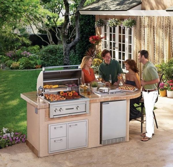 compact outdoor kitchen islans backyard ideas