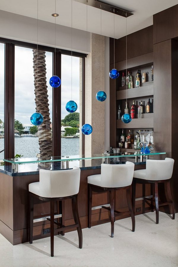 contemporary-home-bar-glass-bar-top-modern-pendant-lamps