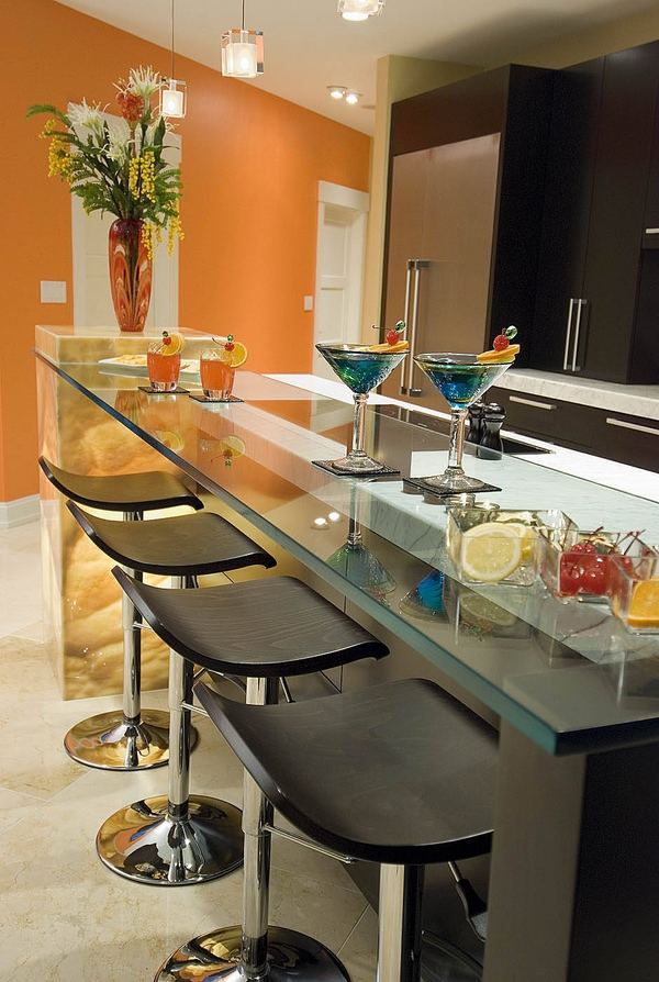 contemporary kitchen furniture ideas elegant home bar glass top