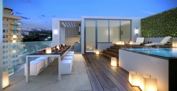 contemporary pool modern dining furniture outdoor lighting