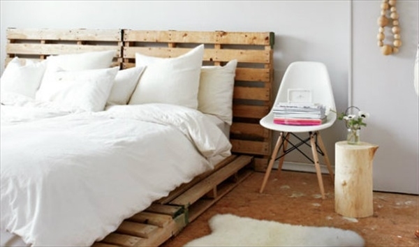 creative pallet furniture ideas pallet bed frame with headboard rustic bedroom ideas