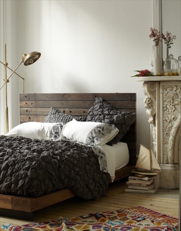 creative headboard rustic bedroom furniture ideas