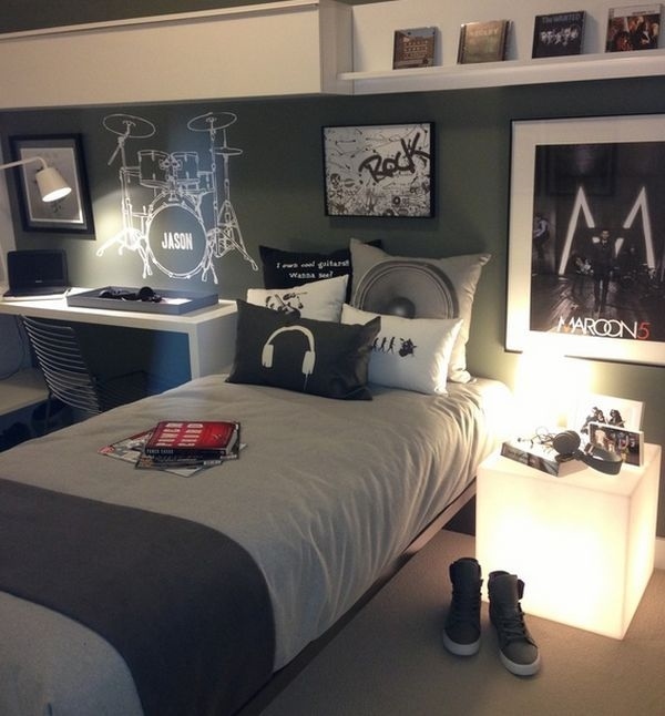 fantastic teen boy room ideas modern gray color original lighting