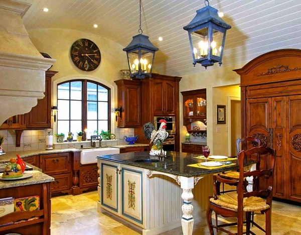 farmhouse design ideas kitchen decor wood cabinets white kitchen island 