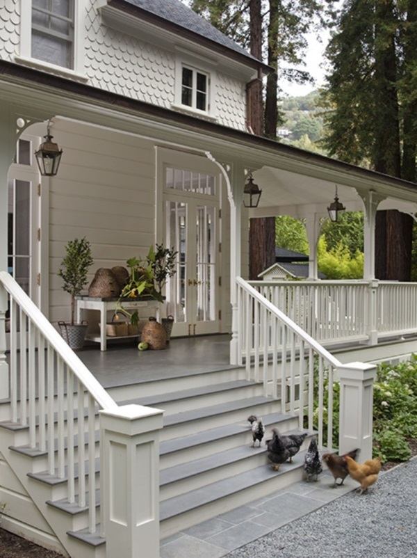 farmhouse design ideas veranda design lanterns wood railings