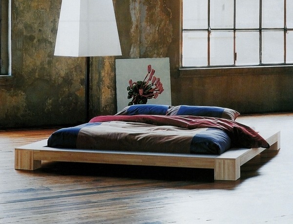 futon bed design wooden frame mattress modern furniture asian bedroom interior