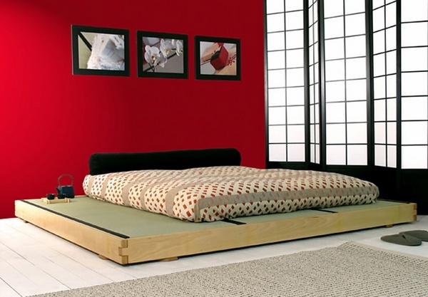 bed mattress wooden platform minimalist bedroom design