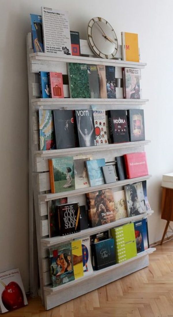 how to build pallet bookshelf