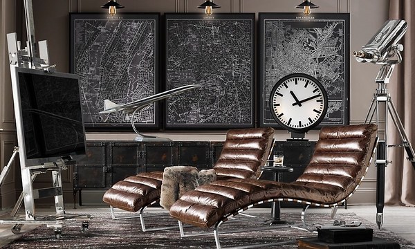 industrial decor modern home interior ideas leather lounge chair