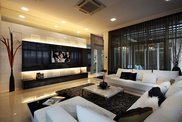 decor contemporary living room lighting