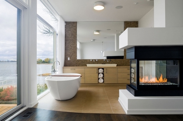 luxury with fireplace custom bathrooms ideas freestanding tub