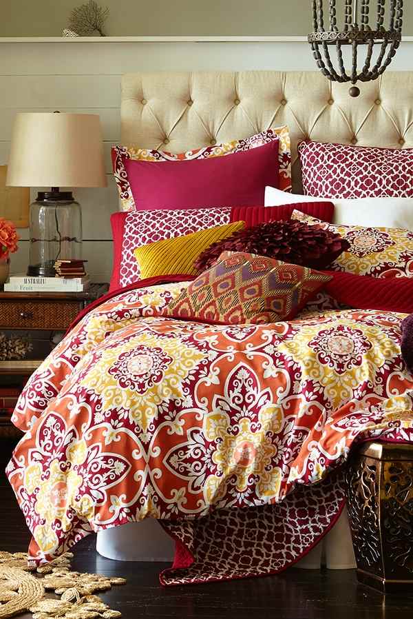 modern bedroom neutral colors colorful set