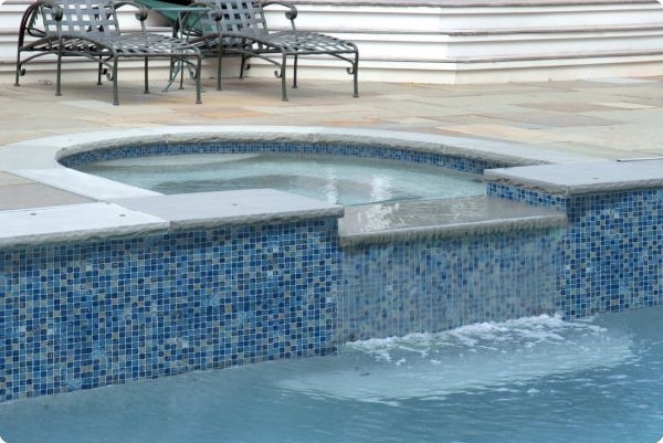 outdoor pool Master mosaic water feature