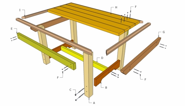 outdoor table pallet furniture plans recycled wood ideas