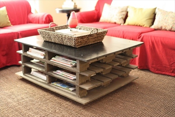 pallet coffee table living room furniture DIY