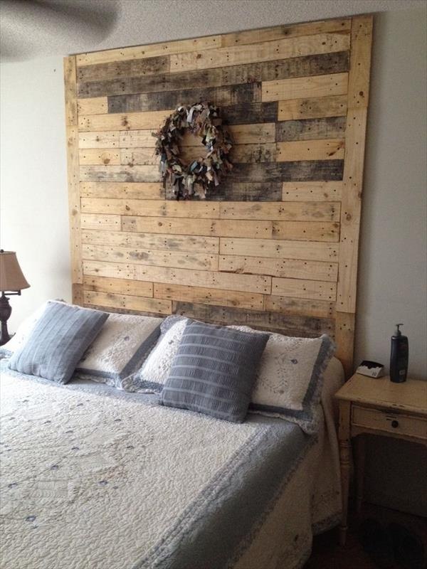 headboard ideas DIY pallet furniture bedroom decor ideas