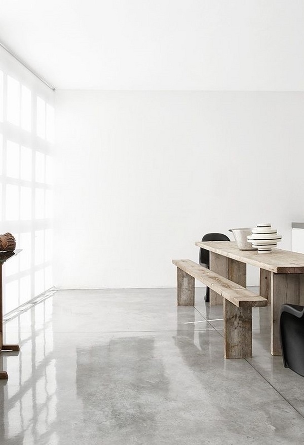 polished concrete floor minimalist design ideas minimalist interiors
