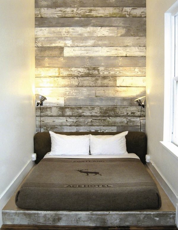  pallet headboard rustic style bedroom