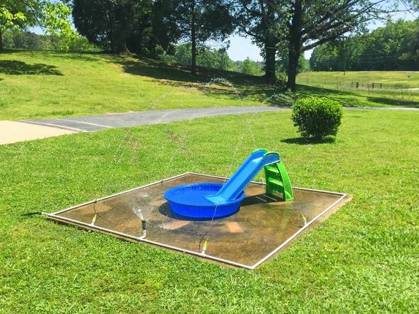 small water splash backyard ideas portable water games