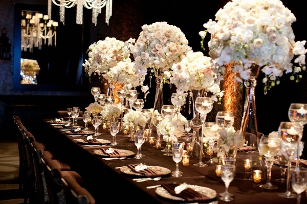 spectacular table decoration flower centerpieces white roses