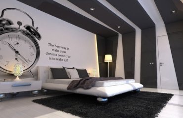 teen-boy-room-ideas-black-white-stripped-wallpaper-cool-wall-decoration