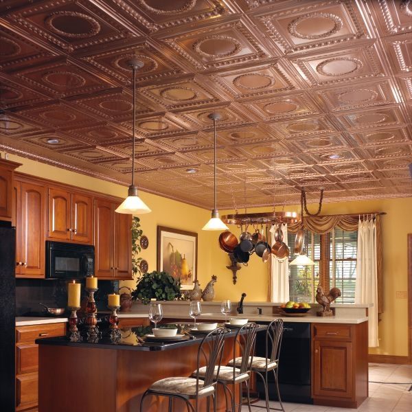 tin tiles armstron modern kitchen design rustic flair