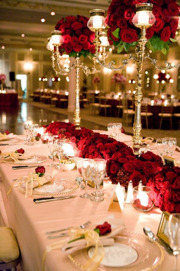 vintage decoration ideas impressive table centerpieces red roses