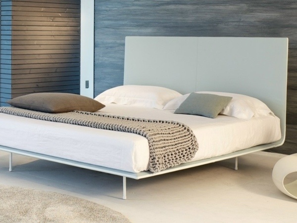white bed design simple frame white bedding set