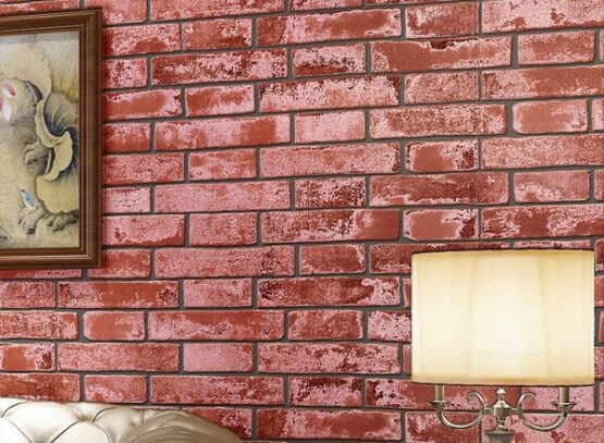 3D-wallpaper-brick-red-brick-faux-brick-accent-wall-living-room
