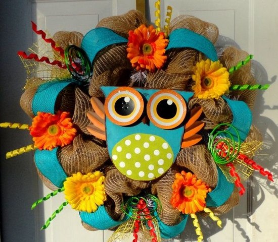 DIY summer decoration flowers cute owl