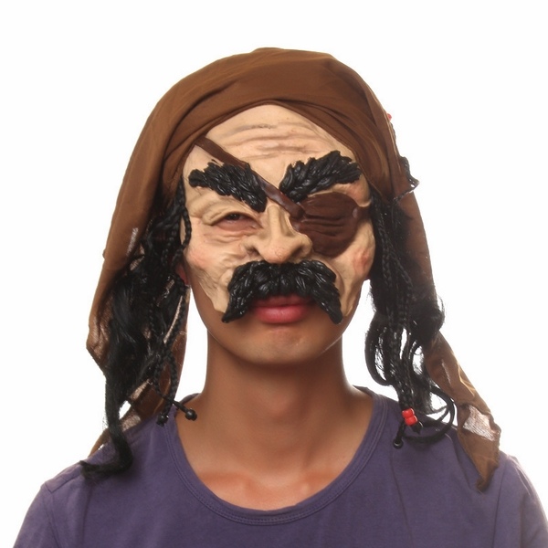 Funny-Halloween-mask-one-eyed-pirate-black-eyebrow 